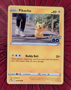 Pokemon TCG Pikachu Pokemon Go 027/078 Regular Common - Image 1