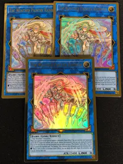 Yugioh The Weather Painter Rainbow MGED-EN033 1ST GOLD X3 (NM) - Image 1