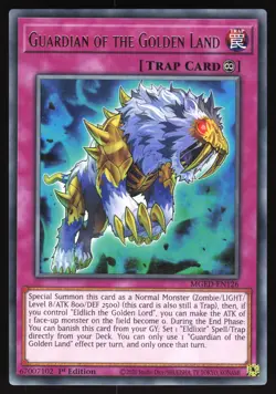 Guardian of the Golden Land - MGED-EN126 - Gold Rare - 1st Edition Yugioh - Image 1