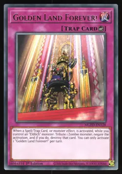 Golden Land Forever! - MGED-EN128 - Gold Rare - 1st Edition Yugioh - Image 1