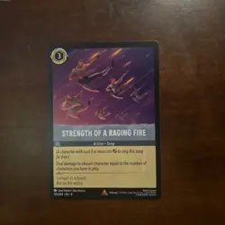 Disney Lorcana Fabled Strength Of A Raging Fire 201/204 Rare - Image 1