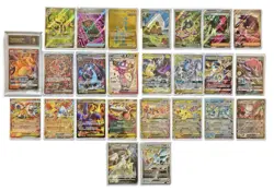 Pokemon Mixed Card Lot, Mega Charizard X EX 023/Espeon EX 175/Arceus Metal Promo - Image 1