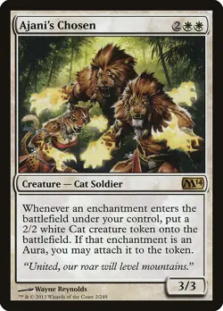 Ajani's Chosen Magic 2014 / M14 NM White Rare MAGIC GATHERING CARD ABUGames - Image 1