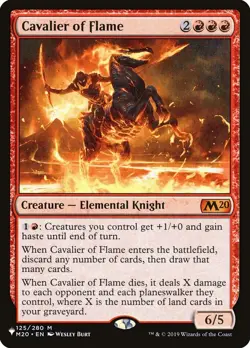MTG The List (MB2) Cavalier of Flame #M20-125 - Image 1