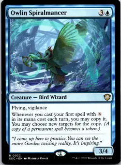 Owlin Spiralmancer 22 Commander: Secrets of Strixhaven Magic: The Gathering NM - Image 1