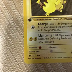 Pokemon Card Lt Surge's Pikachu Gym Heroes 1st Edition 81/132 - Image 2