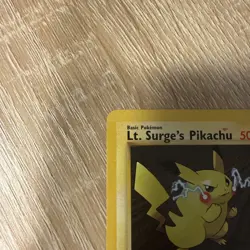Pokemon Card Lt Surge's Pikachu Gym Heroes 1st Edition 81/132 - Image 5