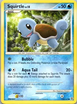 Pokemon TCG Squirtle 112/132 Secret Wonders LP - Image 1