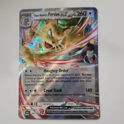 Pokemon Team Rocket's Persian EX 150/182 Destined Rivals Double Rare Holo 260 HP - Image 1