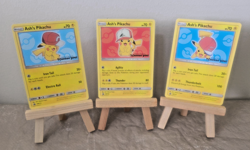 2017 Pokemon Star Promo 3 Lot - Ash's Pikachu I Choose You! SM109, 113 (LP/NM) - Image 1