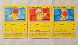 2017 Pokemon Star Promo 3 Lot - Ash's Pikachu I Choose You! SM109, 113 (LP/NM) - Image 2