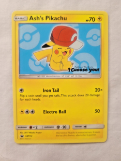 2017 Pokemon Star Promo 3 Lot - Ash's Pikachu I Choose You! SM109, 113 (LP/NM) - Image 3