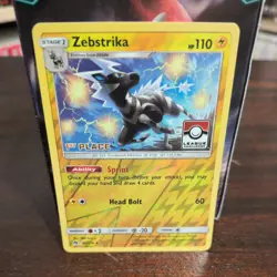 Pokemon TCG Zebstrika 1st Place League Promo 82/214 - NM - Lost Thunder - Image 1