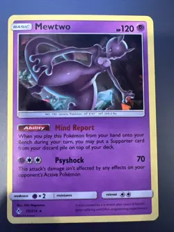 Pokemon TCG Mewtwo - 75/214 (Unbroken Bonds) (Cracked Ice Holo) MP - Image 1