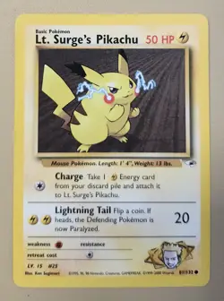 2000 Pokemon WOTC Gym Heroes Lt. Surge's Pikachu GHlsP1 - Image 1