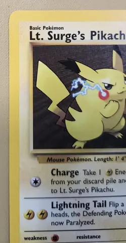 2000 Pokemon WOTC Gym Heroes Lt. Surge's Pikachu GHlsP1 - Image 2