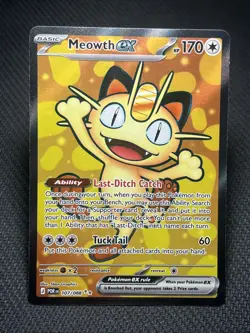 Meowth 107/088 Ultra Rare Full Art - Pokemon ME: Perfect Order - NM - Image 1