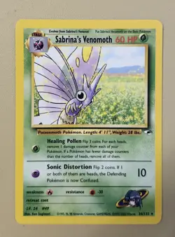 2000 Pokemon WOTC English Gym Heroes Sabrina's Venomoth GHsV6 - Image 1