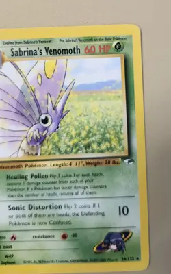 2000 Pokemon WOTC English Gym Heroes Sabrina's Venomoth GHsV6 - Image 5