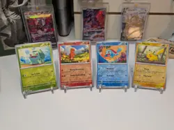 Pokemon Costco 151 Cosmo Foil Promo Set Pikachu Squirtle Charmander Bulbasaur - Image 1