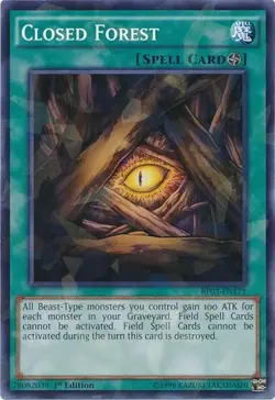 1x Closed Forest (Shatterfoil) - 1 NM Eng YuGiOh - Battle Pack 3: Monster League - Image 1