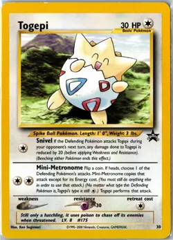 Pokemon Card - Togepi 30/53 Vintage WOTC Black Star Promo Regular HP - Image 1