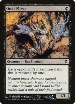 Gnat Miser Saviors of Kamigawa HEAVILY PLD Black Common MAGIC MTG CARD ABUGames - Image 1