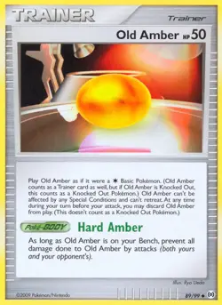 Old Amber 89/99 Platinum Arceus Pokemon Card - LP - Image 1