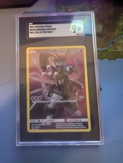 PSA 9 Pokemon TCG Armored Mewtwo Black Star Promo SM228 Full Art 2019 SGC 9 - Image 2