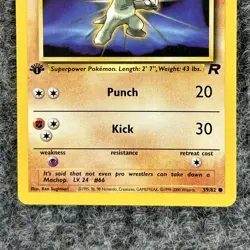 Vintage Pokemon Team Rocket 1st Ed Machop 59/82 Common NM - Image 4