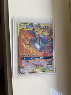 Pokemon TCG Moltres & Zapdos & Articunotag Team GX Hidden Fates 44/68 Holo - Image 1