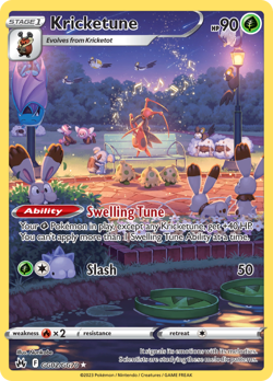 Kricketune GG02/GG70 Holo Crown Zenith Galarian Gallery Pokemon NM - Image 1