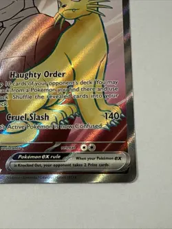 Pokemon TCG Team Rocket's Persian EX Ultra Rare Full Art Holo 219/182 English - Image 3