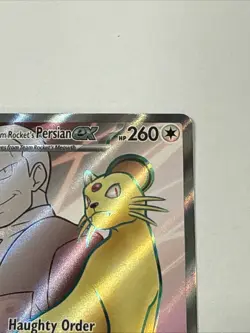 Pokemon TCG Team Rocket's Persian EX Ultra Rare Full Art Holo 219/182 English - Image 4