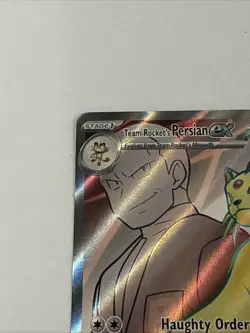Pokemon TCG Team Rocket's Persian EX Ultra Rare Full Art Holo 219/182 English - Image 5