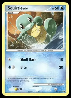 Squirtle 96/127 Common Platinum Pokemon Lightly Played - Image 1