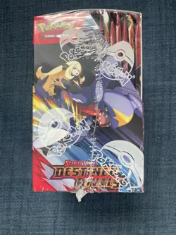Pokemon Destined Rivals Half Booster Box 18-pack new sealed. Creases on corner. - Image 5