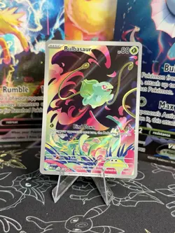 Pokemon TCG Mega Evolution Bulbasaur #133/132 Stamped Promo NM- - Image 1
