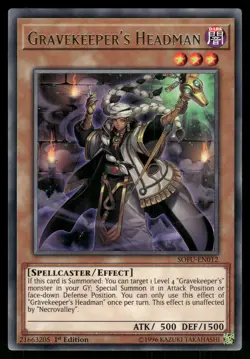 Gravekeeper's Headman Rare Soul Fusion SOFU-EN012 NM - Image 1