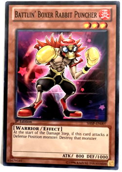 YuGiOh! - Battlin' Boxer Rabbit Puncher - SHSP-EN007 - 1st Edition - Common - Image 1
