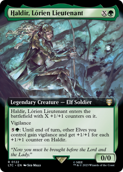 Haldir, Lorien Lieutenant Extended Art LOTR Tales of Middle-earth CMDR NM - Image 1