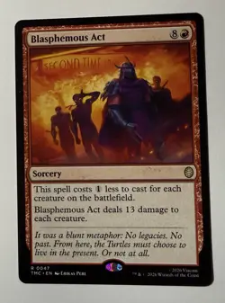 BLASPHEMOUS ACT mtg NM-M Commander Teenage Mutant Ninja Turtles 1 Rare - Image 1