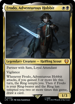 Frodo, Adventurous Hobbit FOIL LOTR Tales of Middle-earth CMDR NM - Image 1