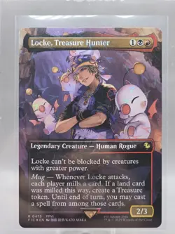 Final Fantasy MTG Locke Treasure Hunter Chocobo Track Foil Borderless Promo 0475 - Image 1