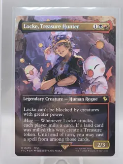 Final Fantasy MTG Locke Treasure Hunter Chocobo Track Foil Borderless Promo 0475 - Image 2
