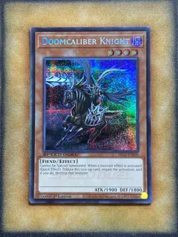 Yugioh Doomcaliber Knight SBC2-ENE04 Speed Duel Secret Rare 1st Ed NM - Image 1