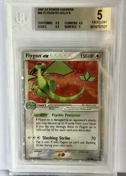 2007 POKEMON EX POWER KEEPERS #94 FLYGON EX-HOLO BGS 5 - Image 1