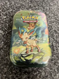 Pokemon TCG Scarlet & Violet Prismatic Evolutions Mini Tin (Leafeon) Sealed - Image 2
