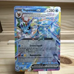The Pokemon Company Vaporeon ex Prismatic Evolutions 023/131 280 HP Tera Holo - Image 1