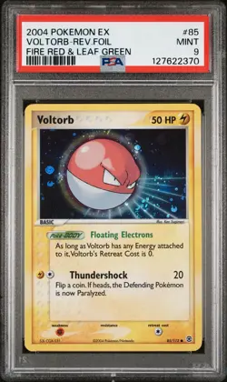 2004 Pokemon EX VOLTORB HOLO (SWIRL) FIRE RED & LEAF GREEN 85/112! PSA 9 MINT! - Image 1